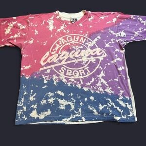 Vintage‎ all over print tie dye Laguna sport tshirt size medium
